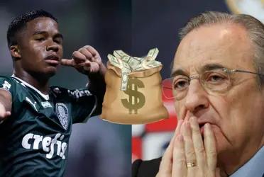 El portal Transfermarket volvió a subir la cotización de la joya del Palmeiras.