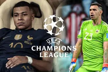 El portero apuntó en reiteradas veces contra Kylian en los festejos por el Mundial de Qatar 2022.