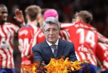 El presidente del Atlético de Madrid le dejó un recado al jugador del Barcelona en la previa a los duelos por Champions League.