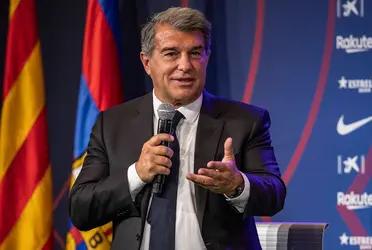 El Presidente del Barcelona Joan Laporta habló sobre lo sucedido en el partido de vuelta de la Europa League en el que los aficionados del Frankfurt se hicieron presentes en gran número en el Camp Nou.