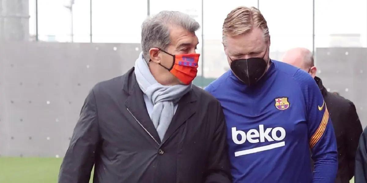 El presidente del Fc Barcelona se expresó sobre la situación contractual del entrenador blaugrana Ronald Koeman. Joan Laporta ya había sido cuestionado por sostener al neerlandés por miembros de la directiva.