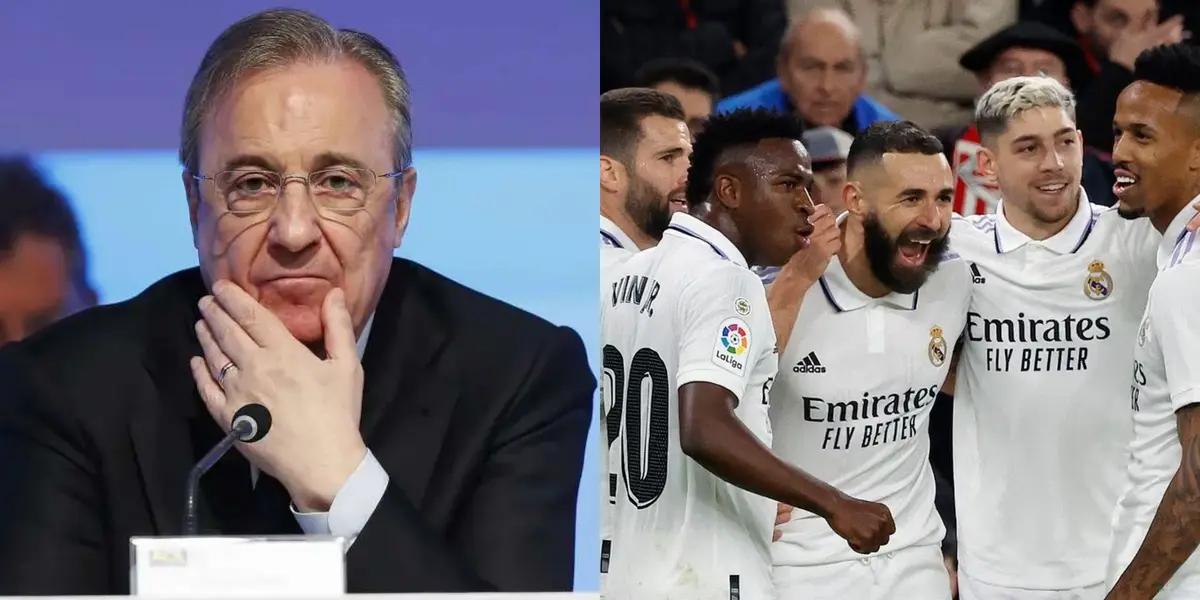El presidente del Real Madrid estuvo en la presentación de un fichaje.