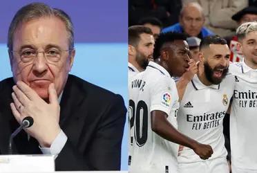 El presidente del Real Madrid estuvo en la presentación de un fichaje.
