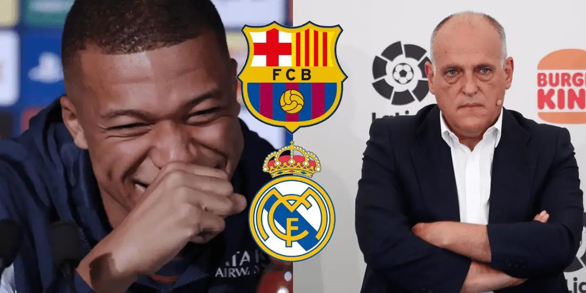 El presidente de la Liga no puede superar la no llegada de Mbappé al Real Madrid.