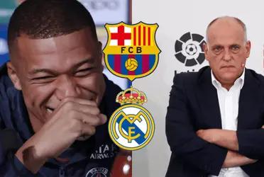 El presidente de la Liga no puede superar la no llegada de Mbappé al Real Madrid.