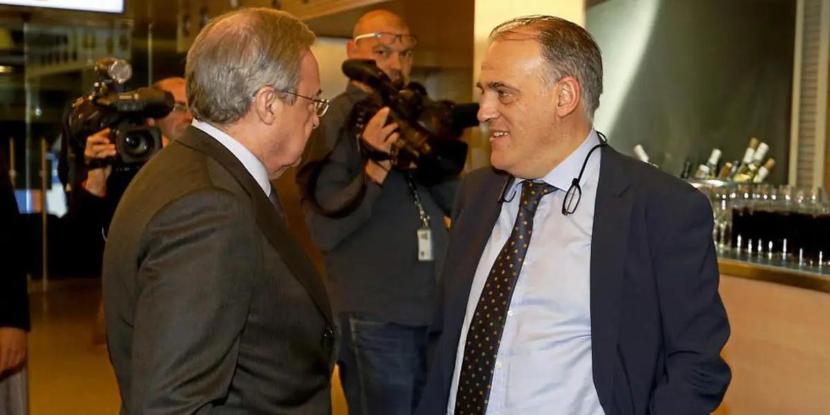 El presidente de La Liga se mostró pesimista sobre las opciones del club azulgrana de fichar al noruego. Pero en cambio, cree que el equipo merengue si puede contratarlo.