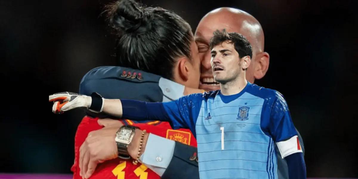 El presidente de la Real Federación Española de Fútbol tuvo un episodio polémico con una de las jugadoras campeonas del mundo con España.