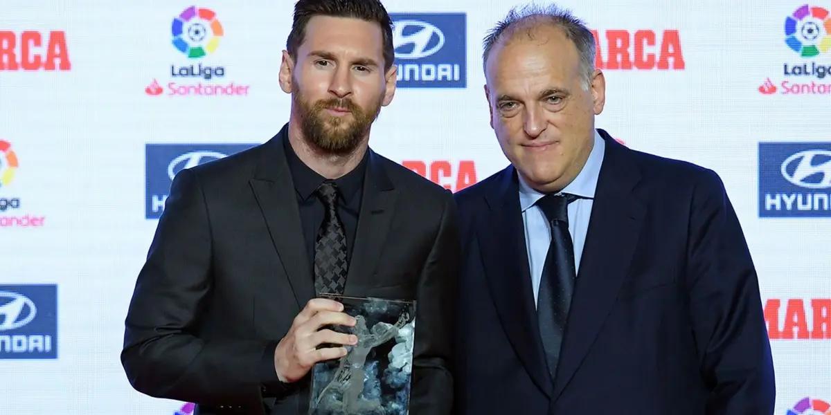 El presidente de LaLiga no le dejó un mensaje positivo a los culés.