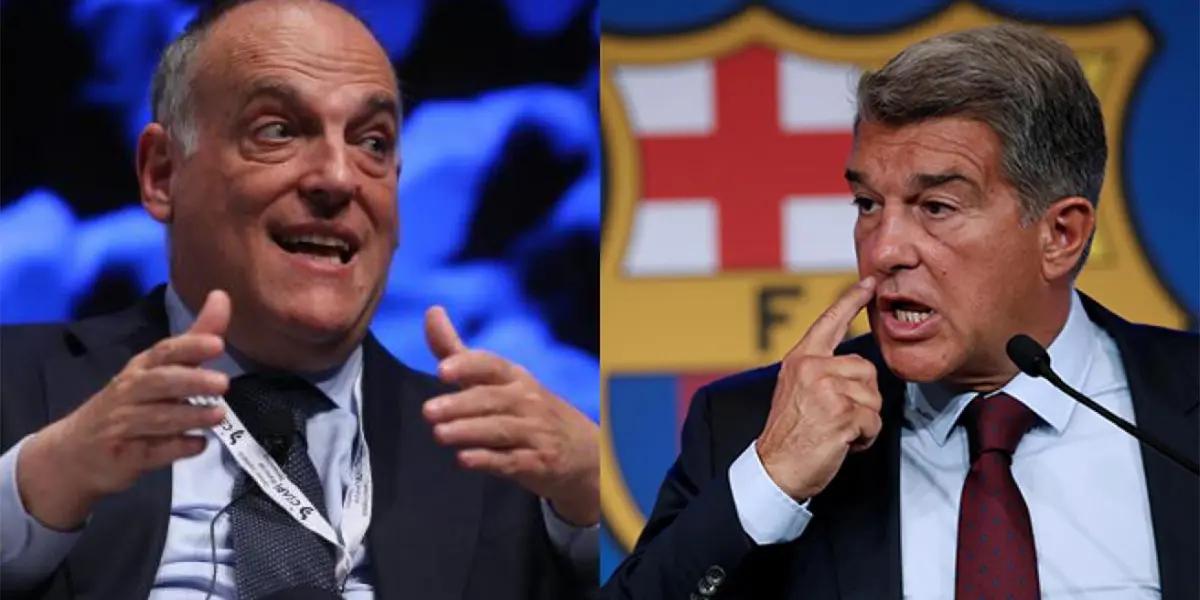 El presidente de LaLiga le puso fronteras a las ilusiones de las contrataciones estelares que planea tener el Fútbol Club Barcelona. La guerra fría con Laporta, comienza.