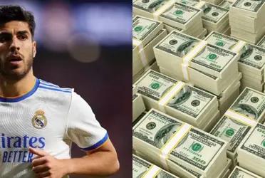El Real Madrid podría perder entre 40 y 45 millones de euros si Marco Asensio se marcha libre la próxima temporada.