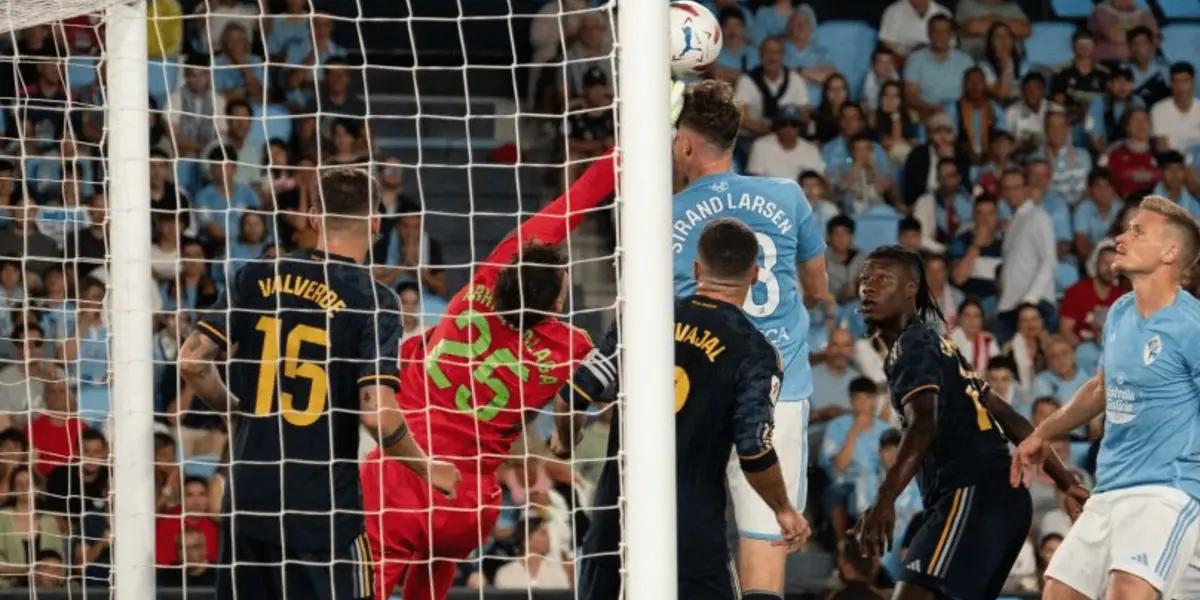 El Real Madrid se salvó de recibir el primer gol gracias a la intervención del VAR que se lo anuló al Celta de Vigo.