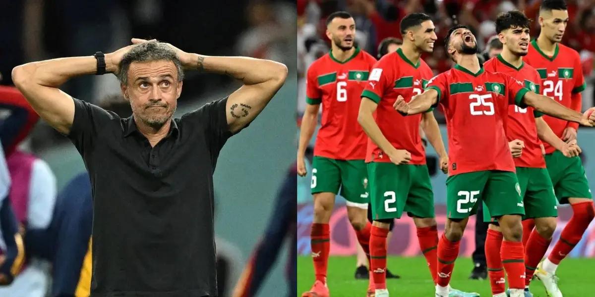 El seleccionador de España habló en rueda de prensa tras la eliminación y no dudó en elogiar a un marroquí.