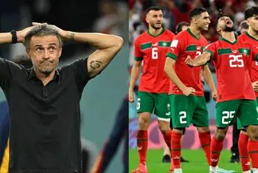 El seleccionador de España habló en rueda de prensa tras la eliminación y no dudó en elogiar a un marroquí.