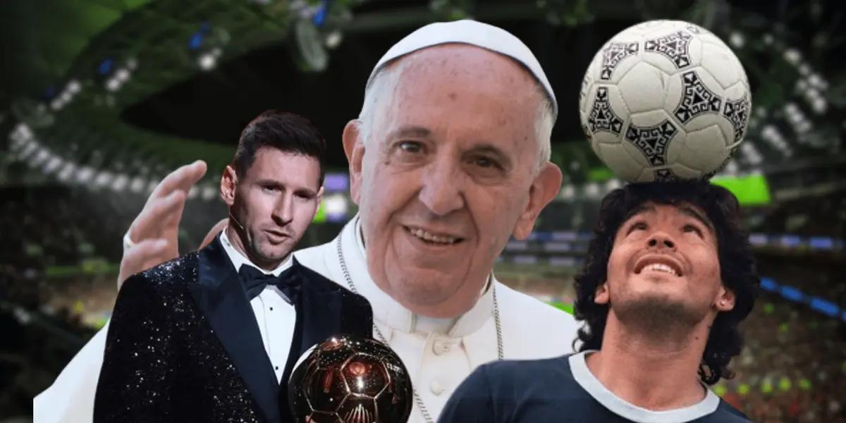 El sumo pontífice entró en la discusión por el mejor jugador de todos los tiempos.