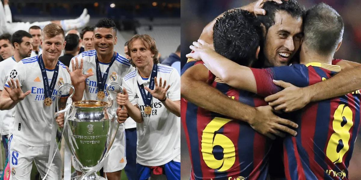 El tridente de mediocampistas del Real Madrid superó indudablemente al histórico del Barcelona y las estadísticas lo demuestran.