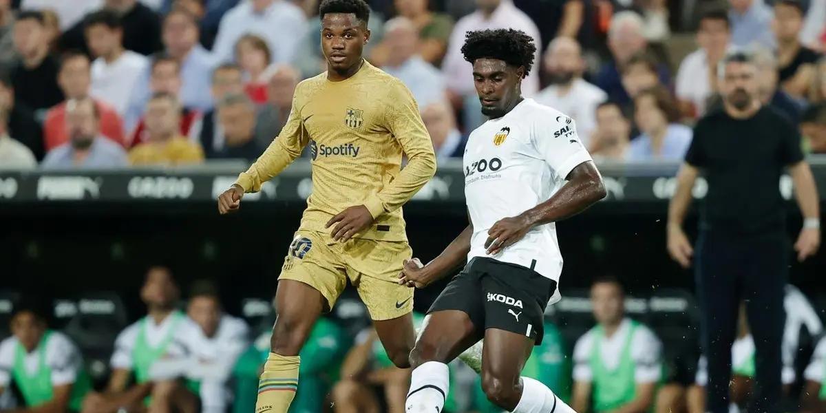 El Valencia y Barcelona empatan 0 a 0 al comienzo de la parte complementaria