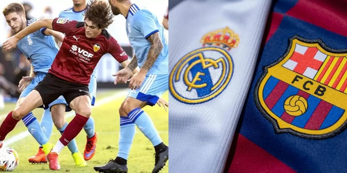 El volante Javi Guerra termina contrato con el FC Valencia en junio, el Barza y el Madrid ya le ponen el ojo por su ficha.