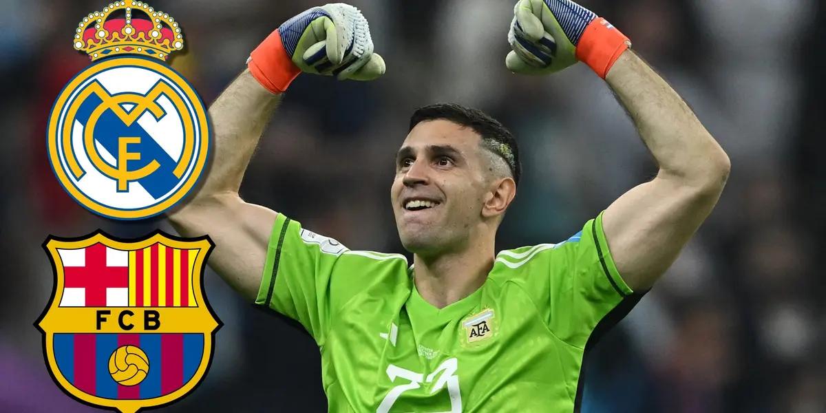 Emiliano Dibu Martínez sin querer habló sobre el equipo más grande ¿Es el FC Barcelona o Real Madrid?