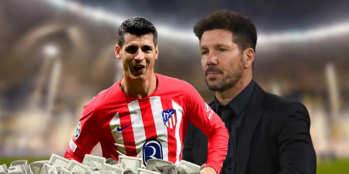 En Atleti cobra 3,5 millones, lo que ganaría Morata si parte a la liga de Arabia