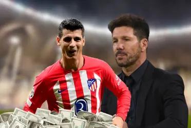 En Atleti cobra 3,5 millones, lo que ganaría Morata si parte a la liga de Arabia