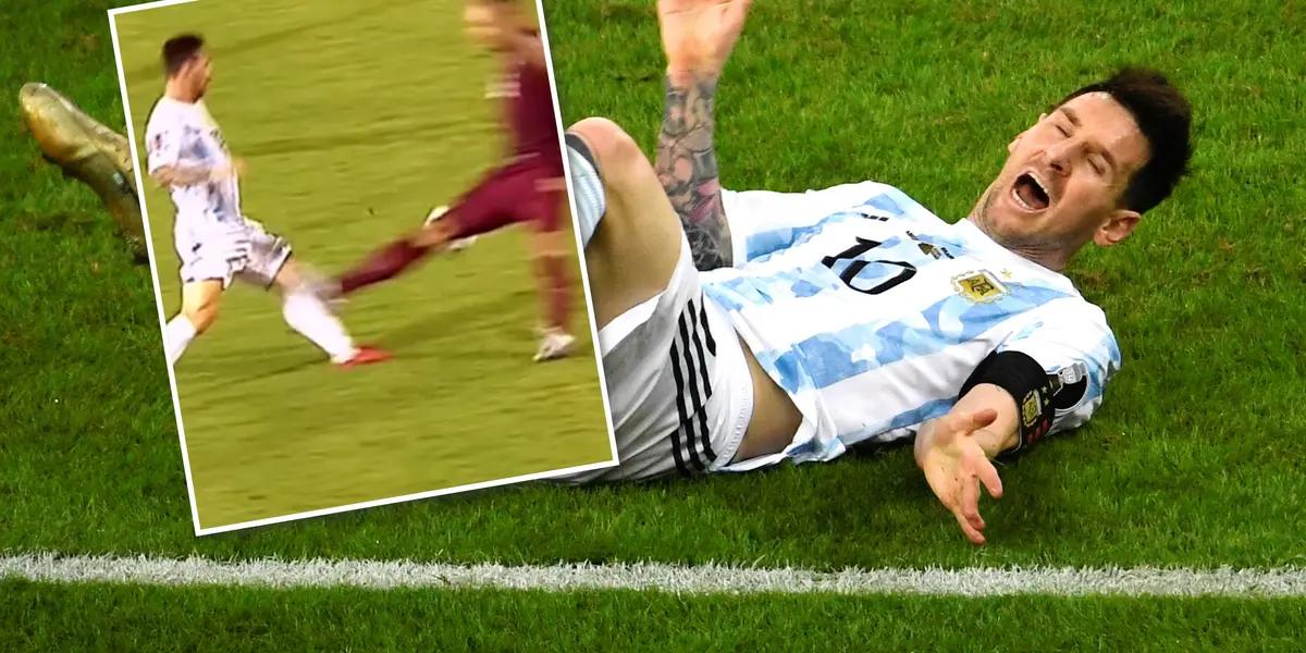 En el encuentro que disputaba la Selección de Fútbol de Argentina con su similar de Venezuela, una entrada brutal de un defensor de la Vinotinto sobre Messi paralizó corazones en todo el planeta fútbol.