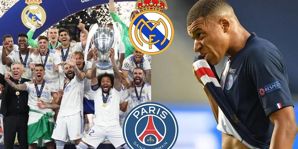 En el juego de las diferencias, el Real Madrid celebra su grandeza. En tanto, el astro francés que desechó al merengue por dinero se contenta con migajas para celebrar.