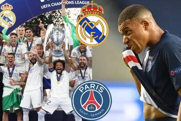 En el juego de las diferencias, el Real Madrid celebra su grandeza. En tanto, el astro francés que desechó al merengue por dinero se contenta con migajas para celebrar.
