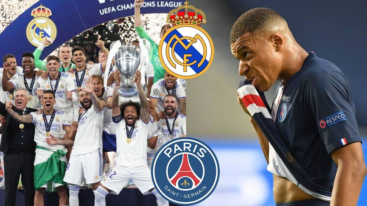 En el juego de las diferencias, el Real Madrid celebra su grandeza. En tanto, el astro francés que desechó al merengue por dinero se contenta con migajas para celebrar.