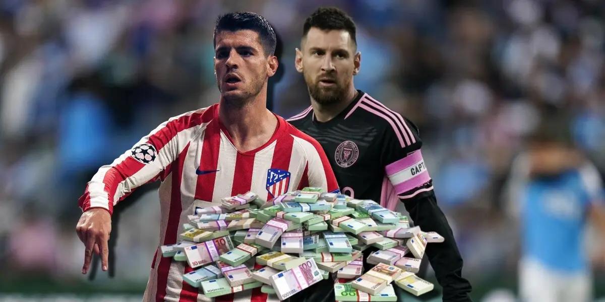 En la Major League Soccer buscan a Álvaro Morata, para que le haga calor a Lionel Messi que está en el Inter Miami