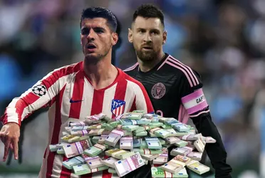 Messi gana 54 millones, mira el sueldo para Morata y que salga de Atleti a la MLS