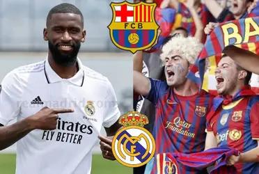 En su presentación como flamante incorporación merengue, Antonio Rüdiger destrató al Fütbol Club Barcelona. Los aficionados estallaron por las redes.