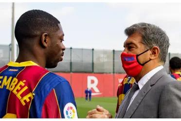 En una entrevista con un programa de TV español, el presidente del equipo culé aseguró que el jugador francés quiere quedarse en la institución y hasta se tomo el atrevimiento de considerarlo mejor que Kylian Mbappé.