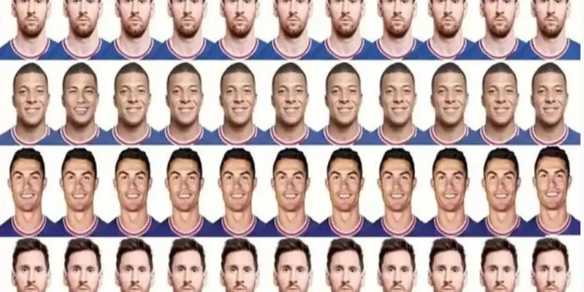 Encuentra a Neymar entre los rostros de Mbappé y Messi a horas de su partido por Champions League.