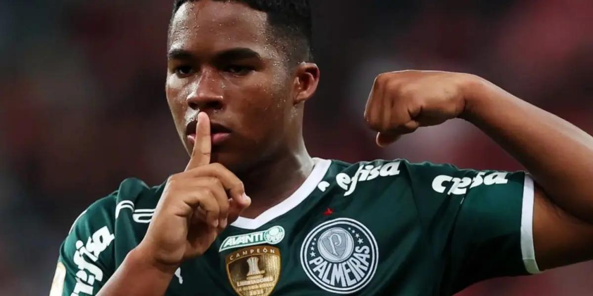 Endrick haciendo silencio en Palmeiras