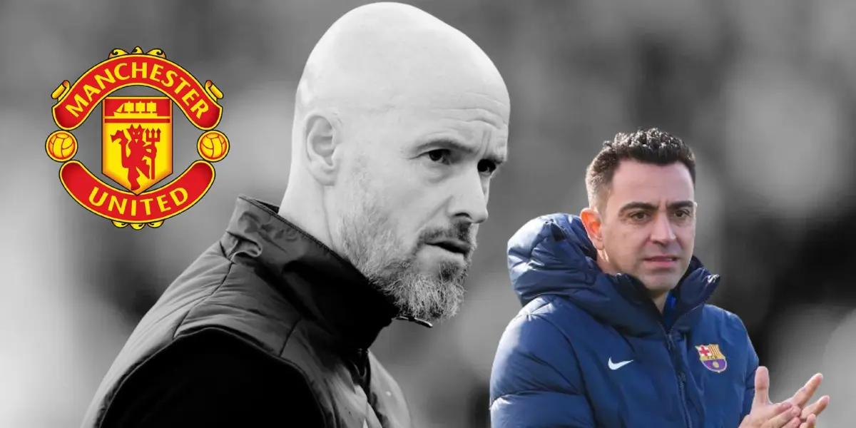 Erick Ten Hag y - Xavi Hernández (Foto: Manchester United)