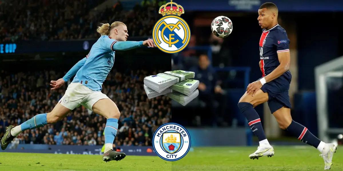 Erling Haaland cobra una verdadera fortuna pero esto podría pagarle Manchester City a Kylian Mbappé para hacerlo cambiar de opinión