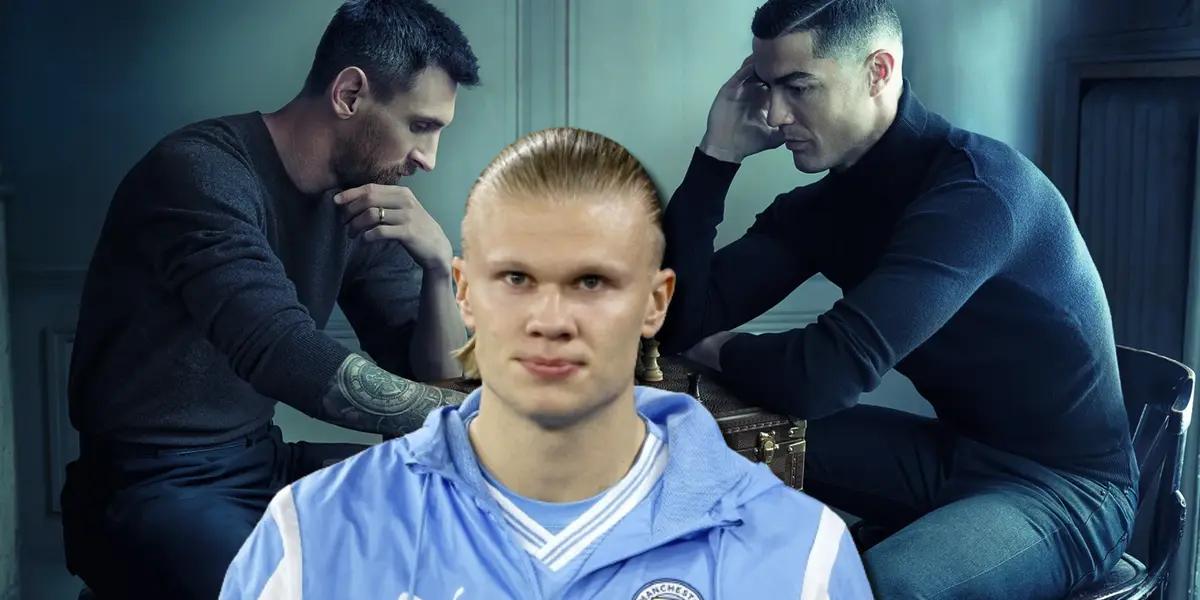 Erling Haaland habló sobre Lionel Messi y lo puso en las nubes, pero no con Cristiano Ronaldo