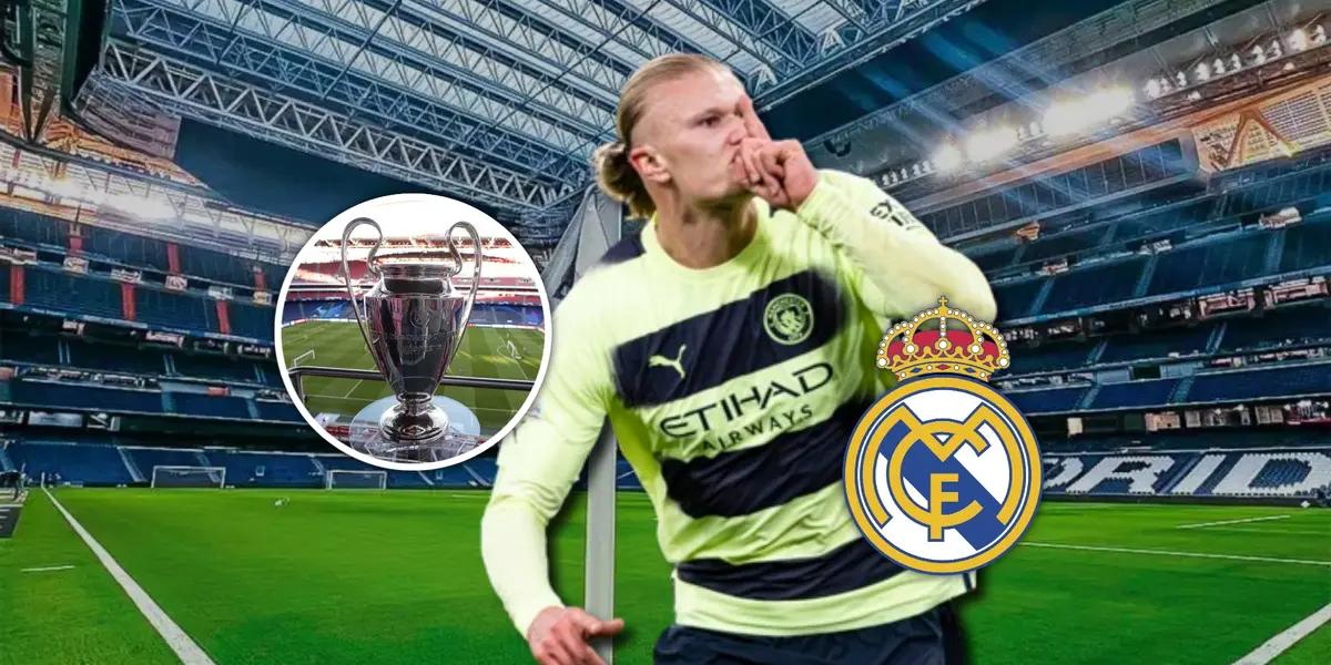 Erling Haaland hace callar a la afición vistiendo la camiseta de Manchester City.