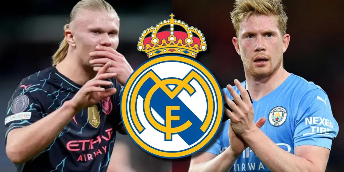 Erling Haaland y Kevin De Bruyne, jugadores del Manchester City