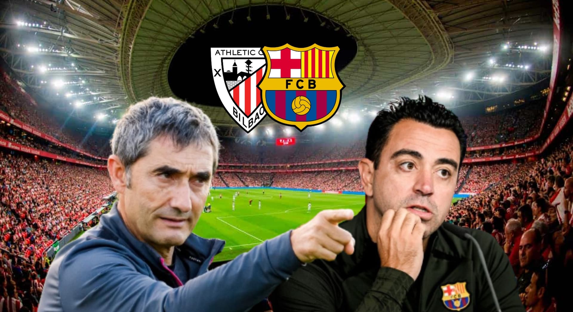 Ernesto Valverde y Xavi Hernández