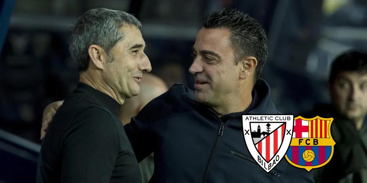 Ernesto Valverde y Xavi Hernández