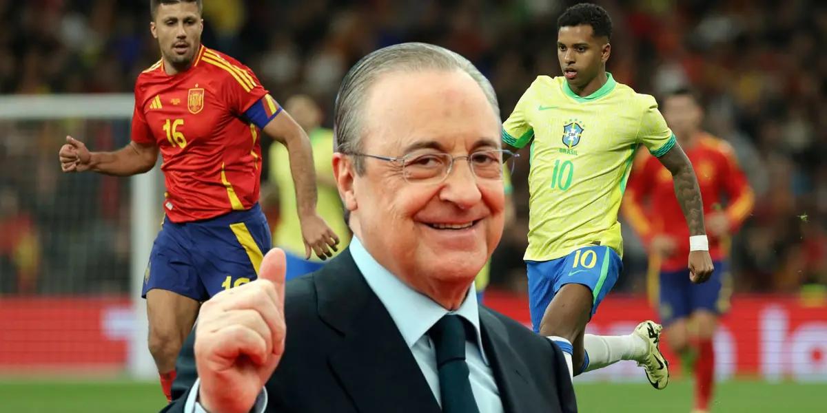 España-Brasil repleto de figuras, a quién le pidió su camiseta Florentino Pérez
