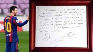 Esto vale la servilleta donde firmó Messi su primer contrato, hoy gana millones