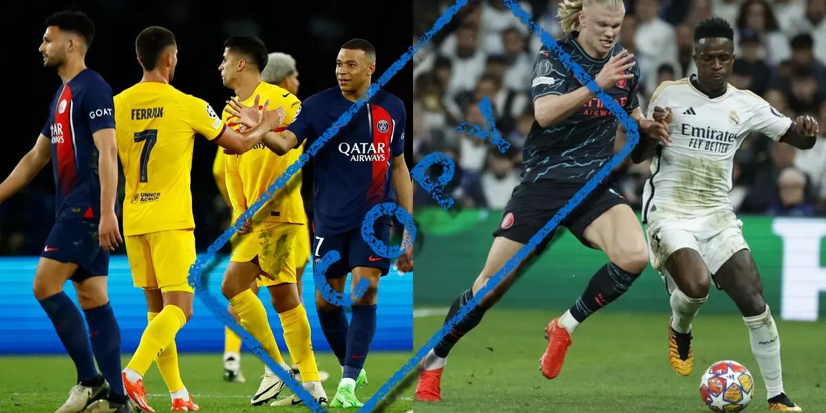 FC Barcelona contra PSG y Manchester City contra Real Madrid en Champions League