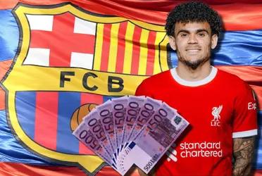 FC Barcelona es el sueño de Luis Díaz pero deben pagar una gran cantidad de dinero al Liverpool para firmarlo