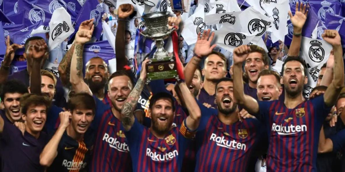 FC Barcelona festejando el título del 2018