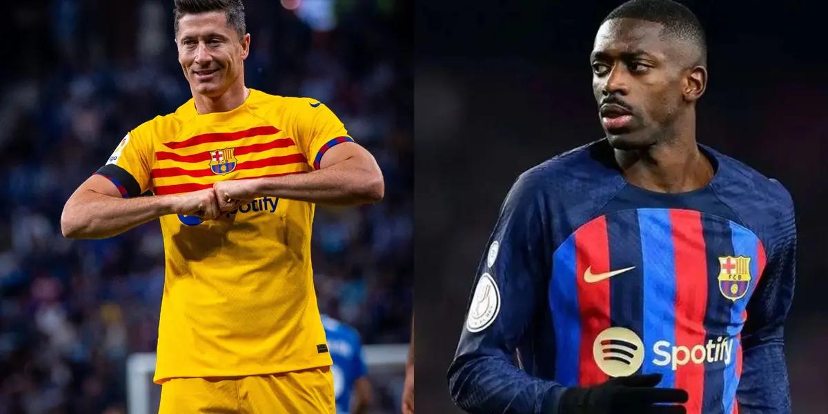 FC Barcelona fue campeón pero no todo es alegría en el plantel tras el gesto de Ousmane Dembélé para con Robert Lewandowski