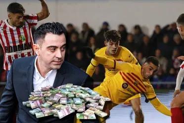 FC Barcelona le ganó al Barbastro por la cuenta de 3 a 2 y de forma insólita un jugador no pudo ni con un pase