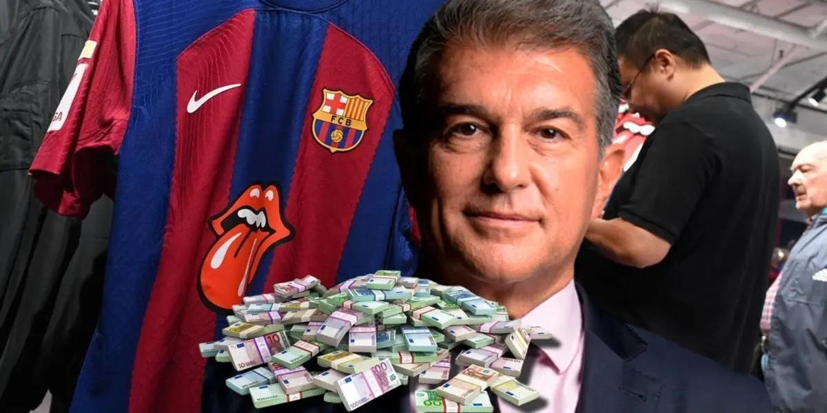 FC Barcelona sigue ganando dinero con la venta de sus nuevas camisetas, que tienen el logo de The Rolling Stones
