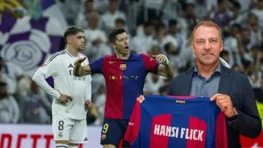 Federico Valverde - Robert Lewandowski - Hansi Flick (Foto: La Liga)